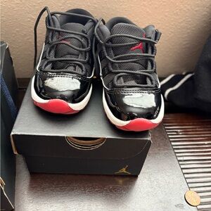 Kids Black and Red Sneakers
